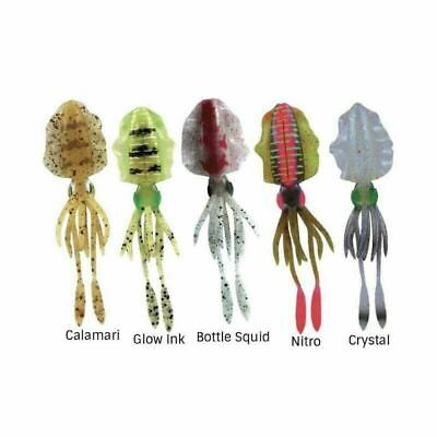 fishing lures soft plastics Chasebaits Ultimate Squid SQ150-01 GLOW INK &21g RIG 