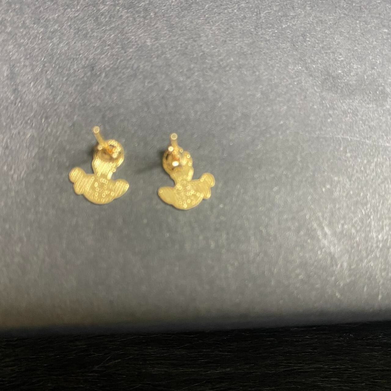 14K SOLID GOLD DISNEY PRINCESS CINDERELLA EARRINGS Gem