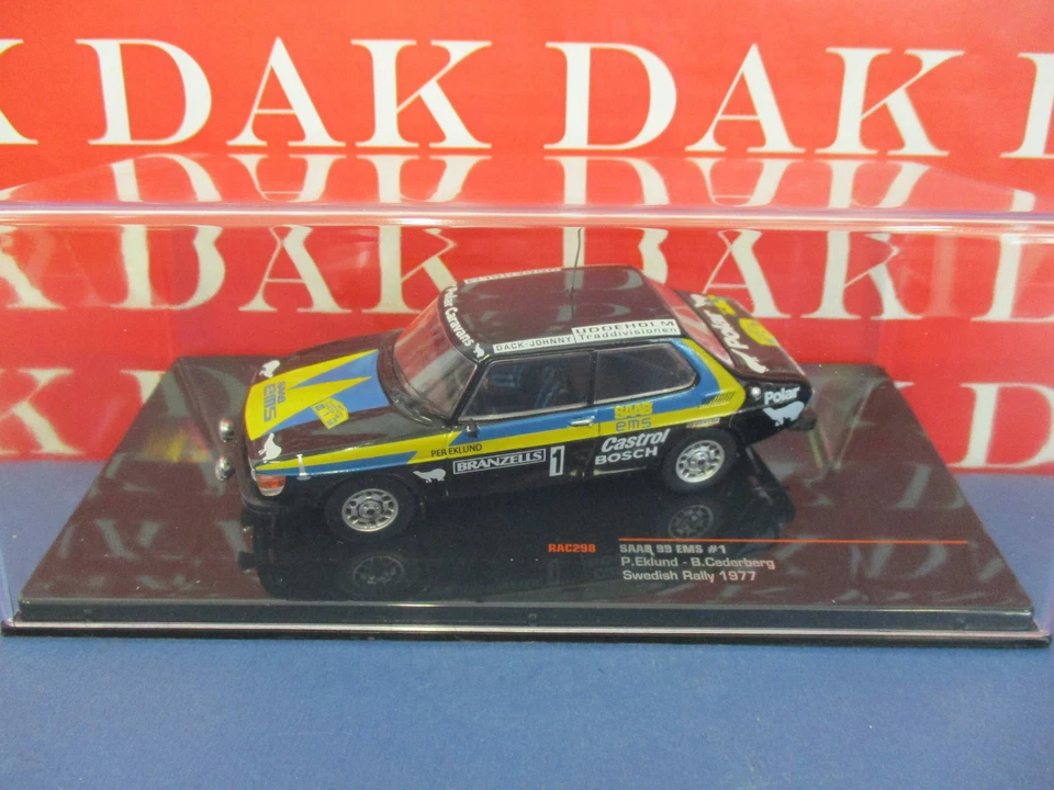 Die cast 1/43 Modellino Auto Saab 99 EMS Rally Sweden 1977 P. Eklund - Immagine 4 di 4
