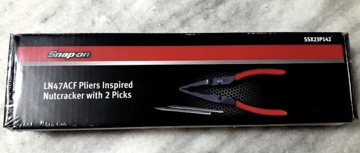 New Snap-On Tools LN47ACF Pliers Inspired Nutcracker with 2 Picks