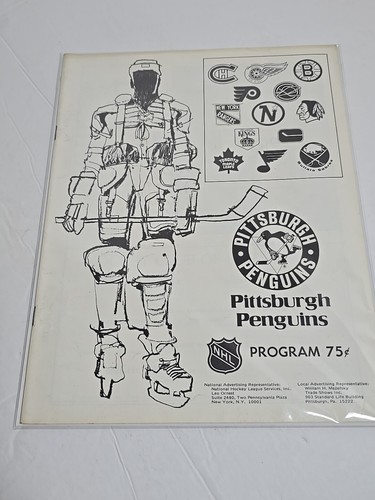 Vintage 10/17/1970 Pittsburgh Penguins vs. Philadelphia Flyers Hockey Program - Picture 1 of 11