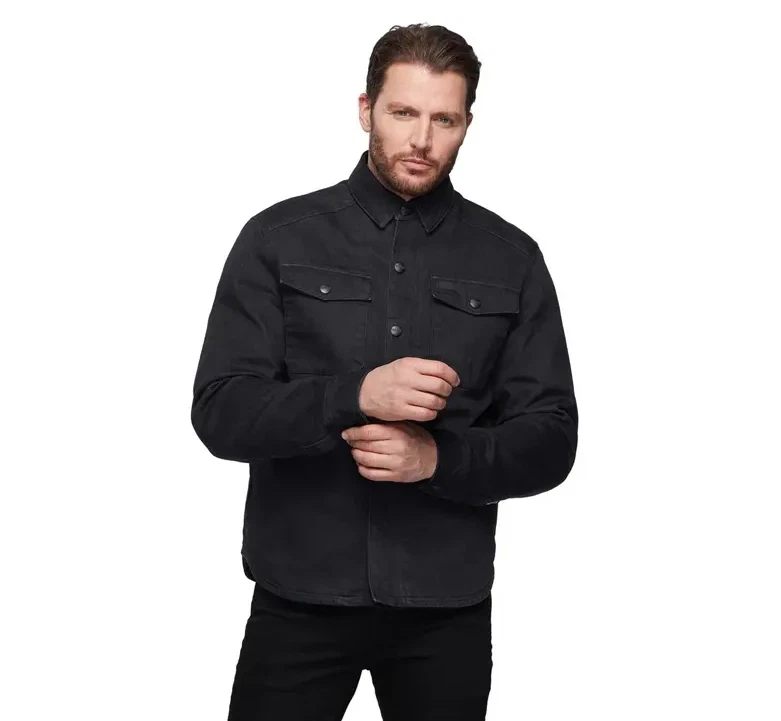 Indian Motorcycle Men's Canyon Denim Overshirt Black 2833363