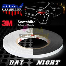 3M White Reflective Tape Safety Self Adhesive Striping Sticker 150FT Roll 1Cm