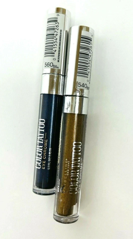 Maybelline New York Color Tatuaje Ojo Cromo ~ Lote de 2 Surtidos ~ Nuevo Sellado  Foto 4 de 4