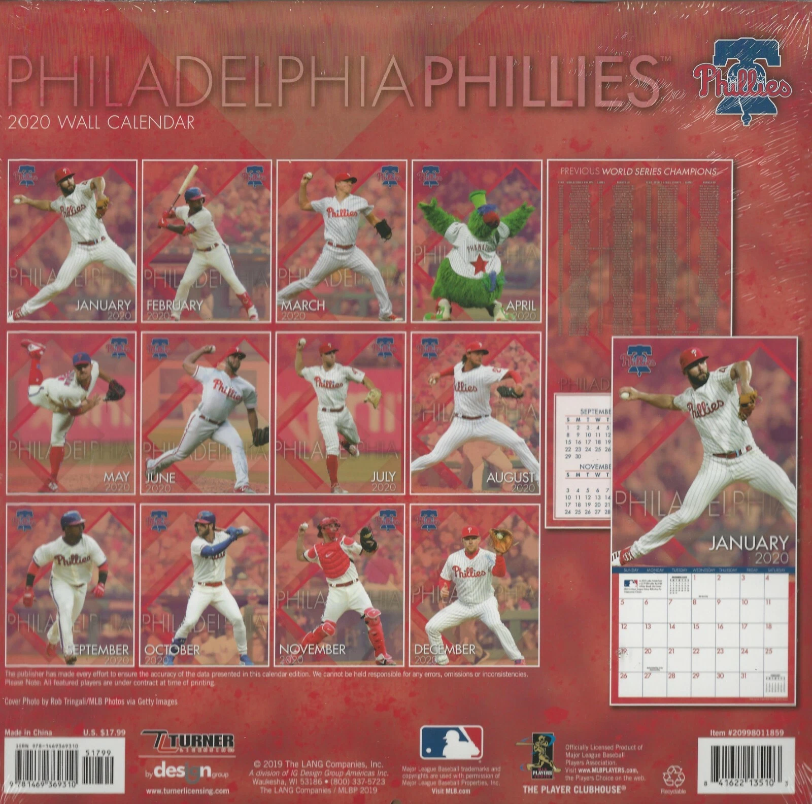 Philadelphia Phillies 2026 Wall Calendar