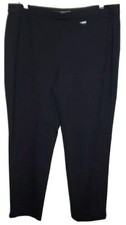 Vince Camuto Pants  Black Womens Sz L Stretch Rayon Logo Midi Large