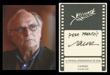 Carlos Saura (1932-2023) - Spanish director - Rare signed sheet - Cannes 1998