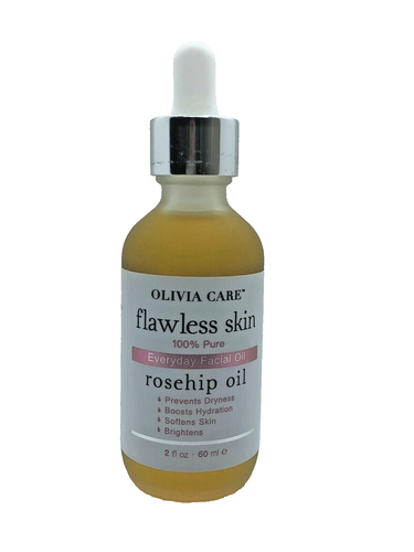 NEW! Olivia Care Flawless skin 100% Pure ROSEHIP OIL ANTIAGING FACIAL OIL 2 OZ - Picture 14 of 15