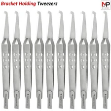 Orthodontic Bracket Holding Tweezers Hole Style Reverse Action Bracket Placer 