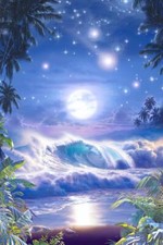 Ceramic Backsplash Tile Mural Beach Scene Seaside Ocean - Heavenly Vista