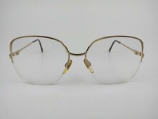 Luxottica CERES Eyeglasses Frame Italy 56 18 135mm Gold Electroplated Half Rim