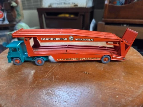 Vtg. Lesney Matchbox Farnborough Measham Car Transporter No 8 Gray Tires. Clean!