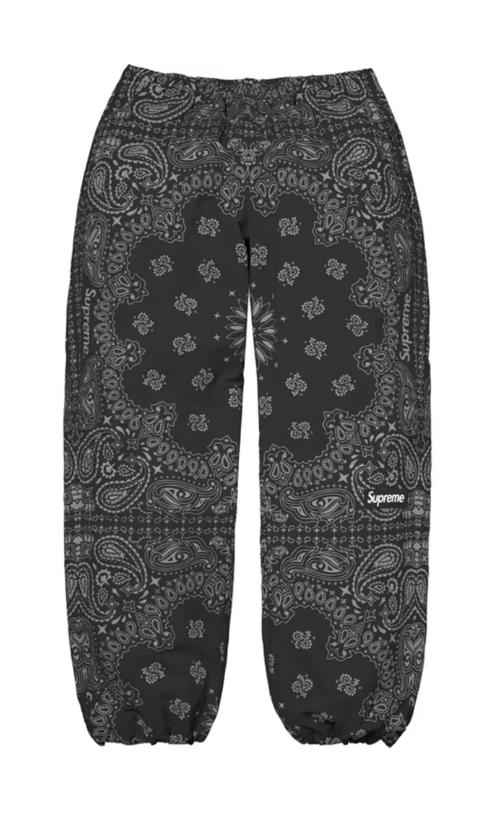 Supreme Men Track Pants Black Activewear Pants for Men for sale | eBay