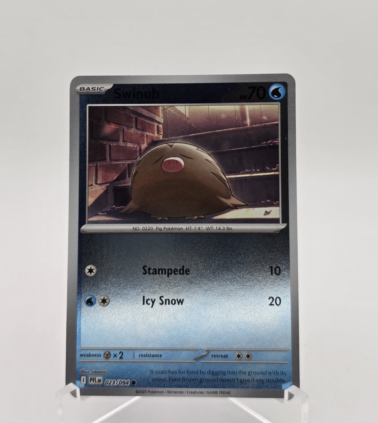 023/094 SWINUB REVERSE HOLO PHANTASMAL FLAMES POKEMON CARD