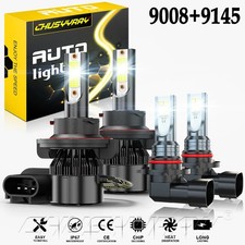 4X 6000K LED Headlight Hi&Lo + Fog Light Bulbs Kit For Ford F150 5.4L 2004-2010