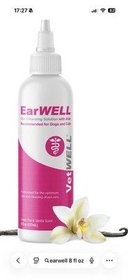 VetWELL Ear Cleaner for Dogs and Cats - Otic Rinse for Infections