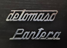 DeTomaso Pantera Parts - Pair of DeTomaso and Pantera Scripts for back of car