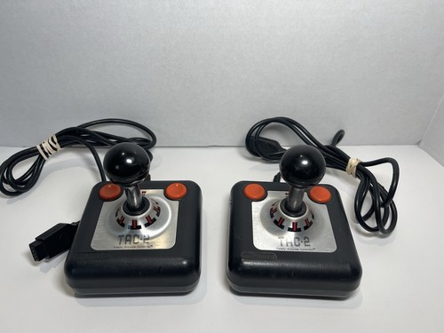 Set of 2 Suncom TAC-2 Joystick Controller Atari 2600 Commodore 64 Untested