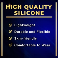 2 Pairs Silicone 11/16 inch 18 mm Black White Triangle Double Flared Saddle P...