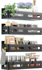 4-Pack Magnetic Spice Rack with Hooks