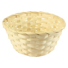 Round Bamboo Wicker Woven Gift Wrapping Hamper Basket Home Decor 20cm