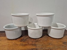 Vintage Fenix Research 1 creamy white USA Food/Water Bowl/ Crock 5" dia.