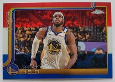 2025 Topps Chrome Buddy Hield Red White Blue Refractor Warriors #215