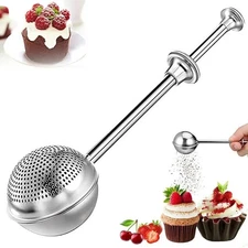 Powder Sugar Shaker Duster Flour Sieve Baking Cake Decorating Tool Kitchen Pro.