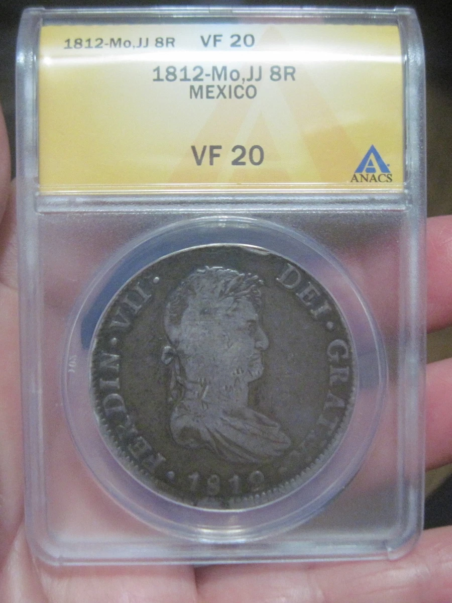 8 Reales Silver 1812 Year Colonial Mexico Coins (Pre - 1821) for