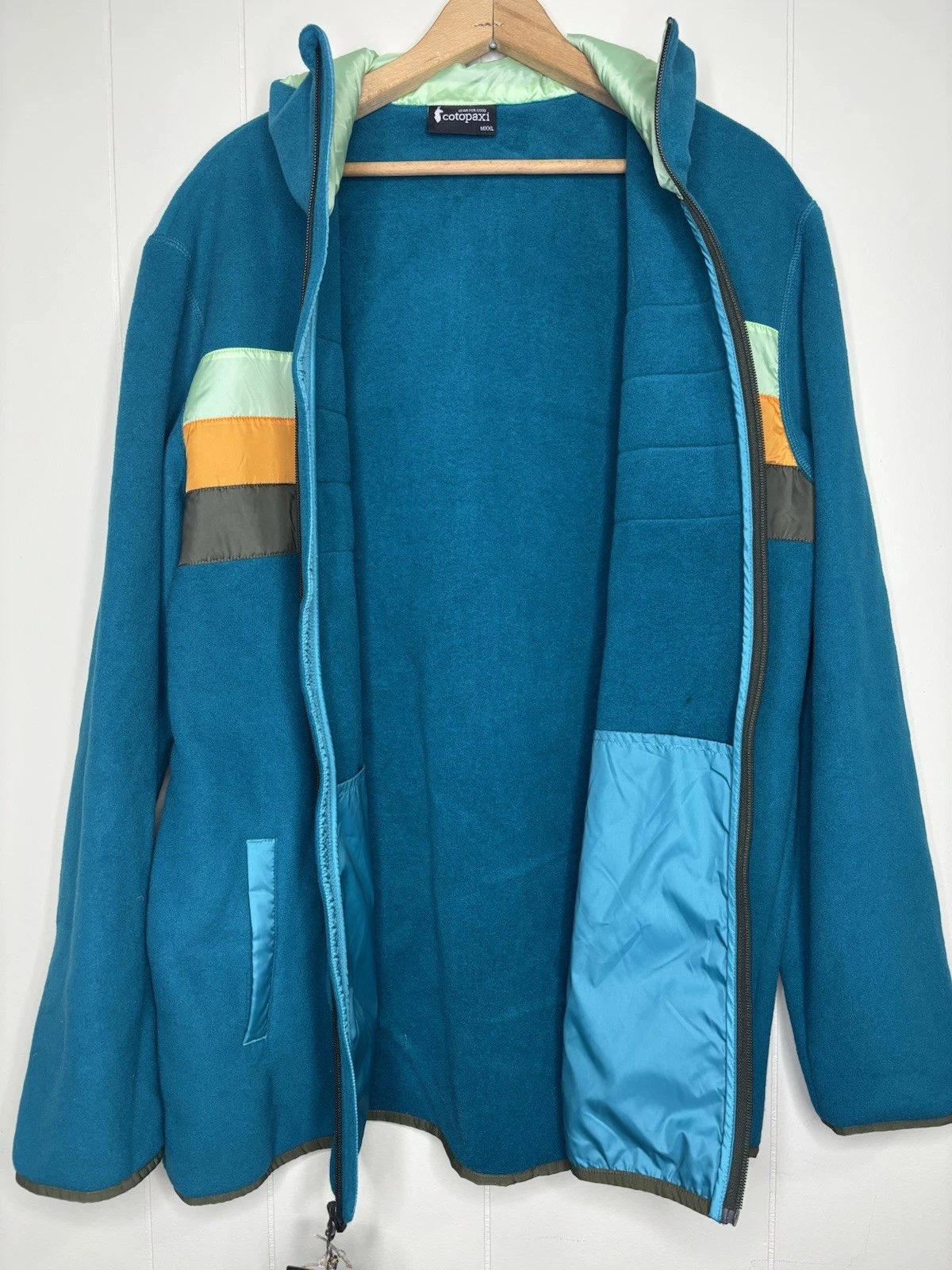 NWT Cotopaxi Mens Blue Green Colorblock Full Zip Fleece Size XXL - product detail image 3