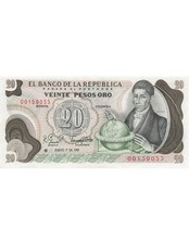 Colombie 20 Pesos Oro - 1981 - Remplacement - P.409