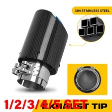Clamp-on Exhaust Tip 2.5 Inlet 3.5 Outlet Stainless Exhaust Tail Tip 1-5set
