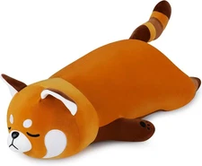 Auspicious beginning 30'' Giant Red Panda Plush Stuffed Animal - Large Sleeping 