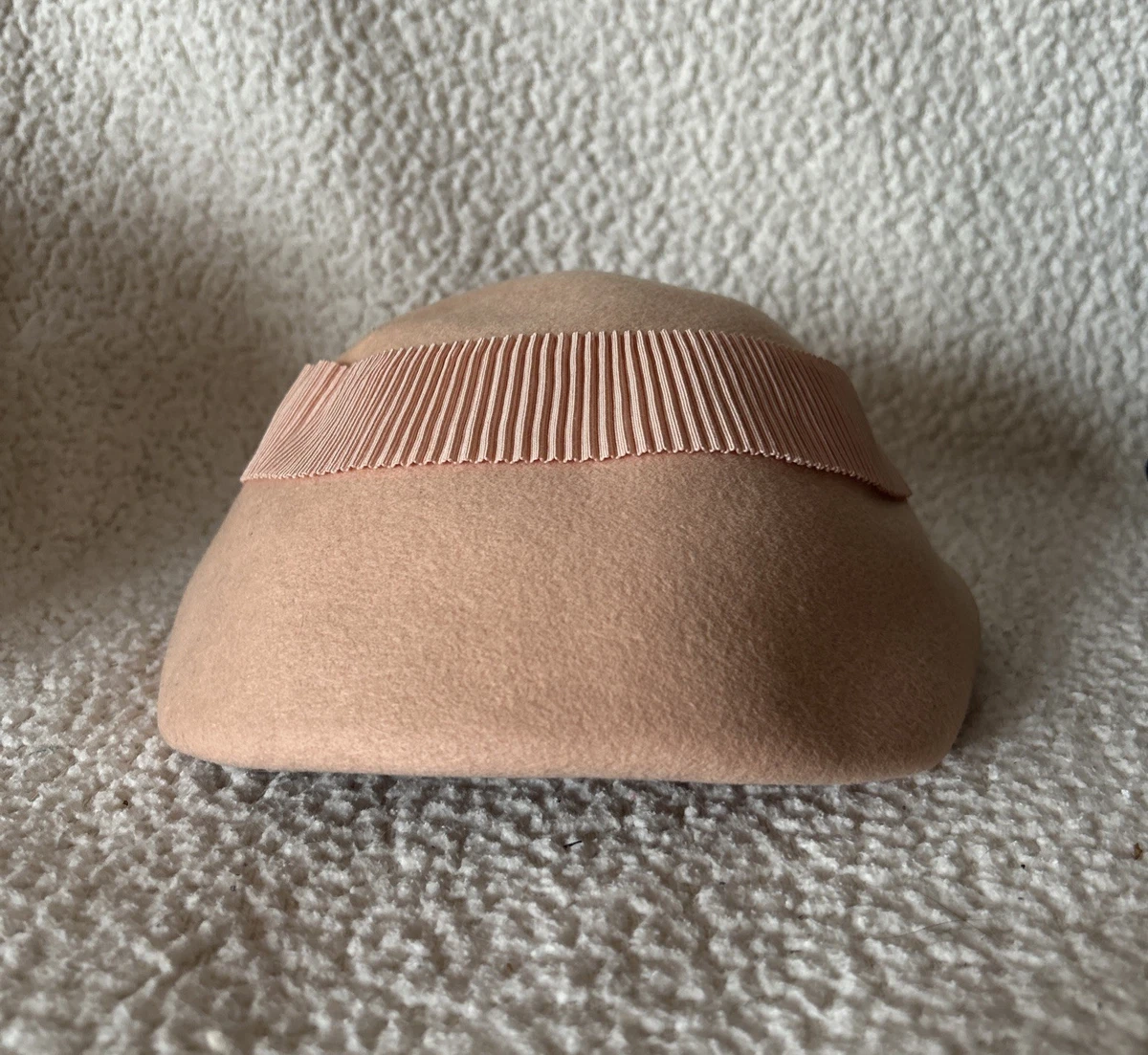 Vintage 1950s Nat Frank by Lee Leon New York Beaded Pillbox Hat Wool Rhinestone The Jacqueline Kennedy effect. Photograph by Yale Joel, New  main image 4