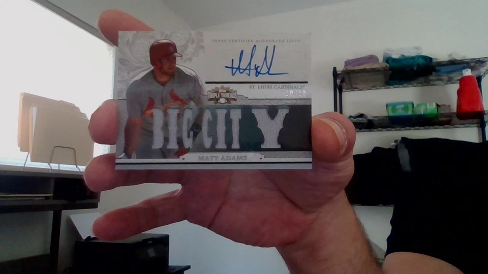 2013年和2014年托普斯三线马特·亚当斯球衣蝙蝠签名#10/18和59/99 — 第 2/4 张图片