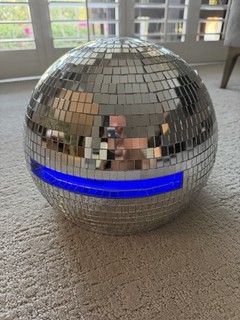 Disco Ball Helmet Mirror Ball Hat for Costume Decor 11.8 Inch