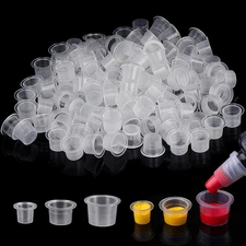 Tattoo Ink Caps Cups -  Mixed 300Pcs Tattoo Cups Pigment Caps Disposable Tattoo 