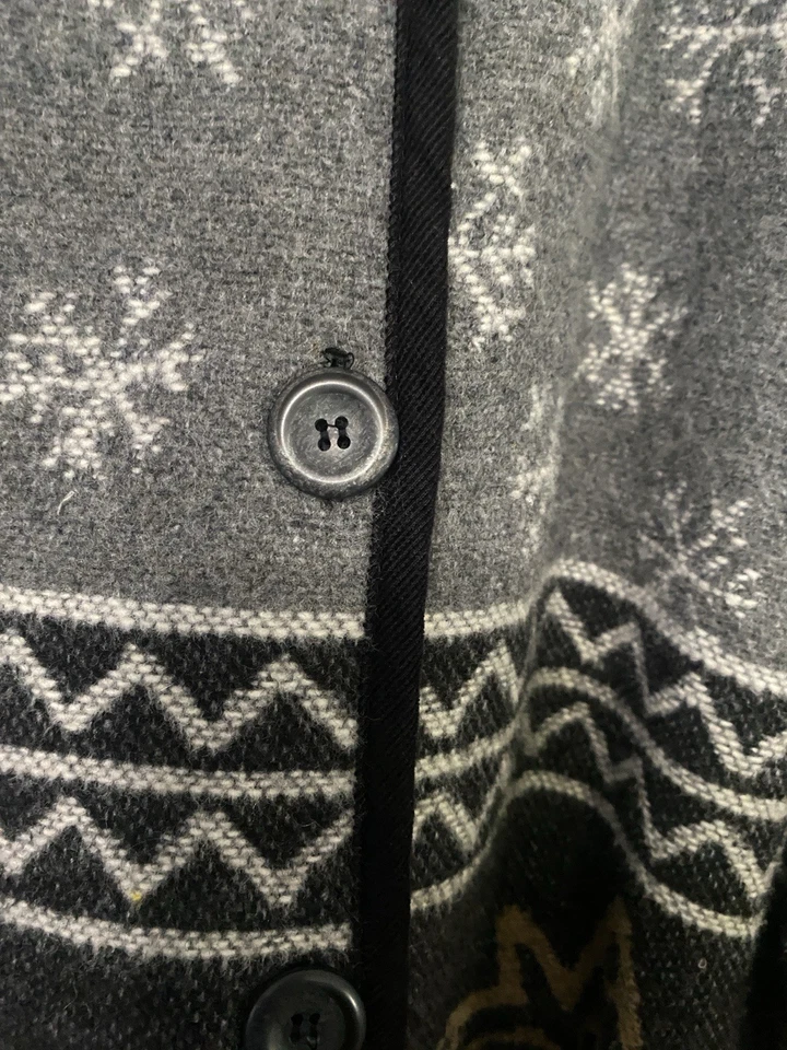 De Colección Sonoma XL Mezcla de Lana Chaqueta Tapiz Manta Azteca Copo de Nieve Occidental Años 90 Foto 4 de 4