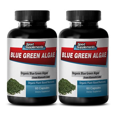 Organic Blue Green Algae- Improves Digestion,Weight Loss( 2 Bottle 120 Capsules)