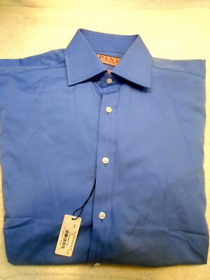 15.5 x 36 dress shirt Thomas Pink 100% Cotton French Cuff French Blue Dress Shirt NWT 15 x 35/36  $185