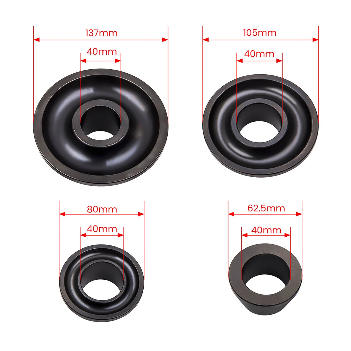 Kit De 4 Cônes 40mm Pour équilibreuse De Roues - Acier Carbone - Garantie 2 Ans