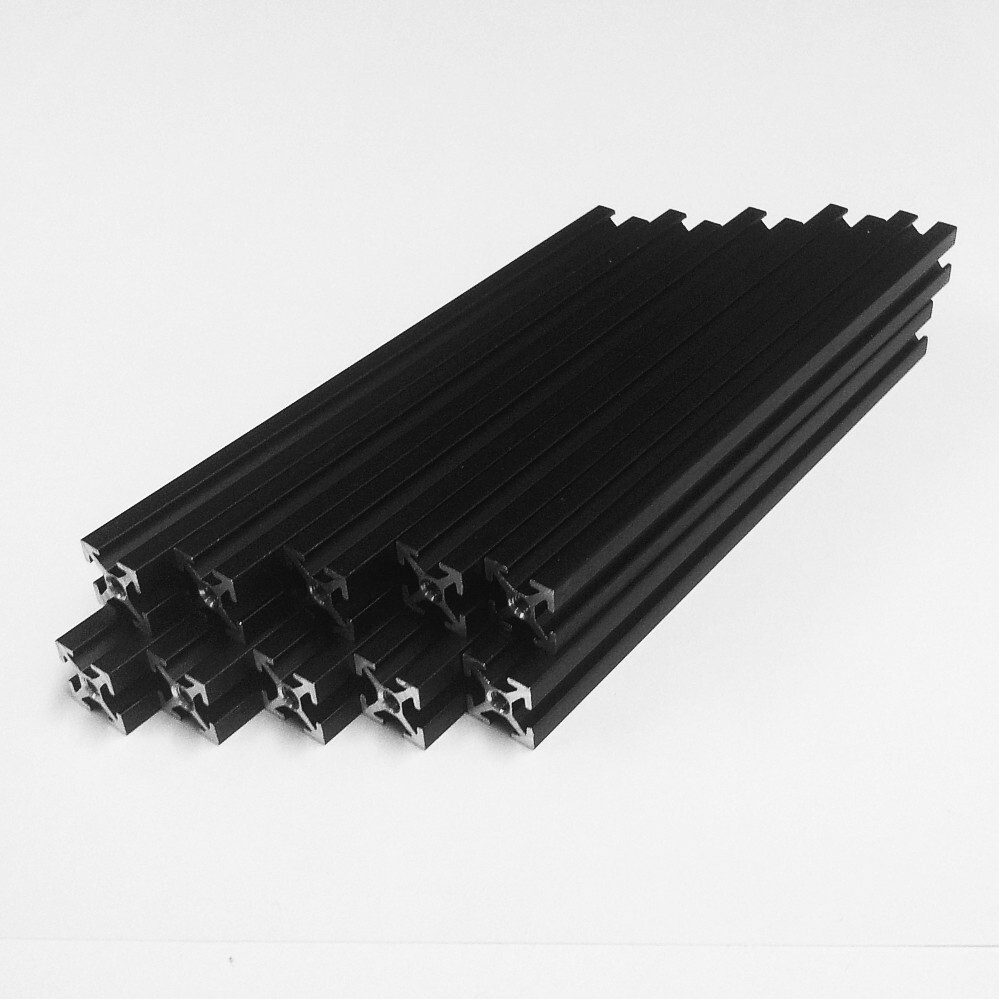 4er-Set Makerbeam XL Aluprofile 15x15 Mm – Länge 100 Mm, Schwarz Eloxiert, Für Konstruktionen & Modelle