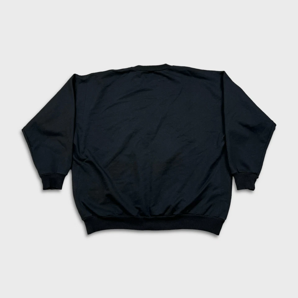 Vintage Fubu Sweatshirt Mens Large Black Faded Long Sleeve Pullover 90s Crewneck - Image 4 of 4