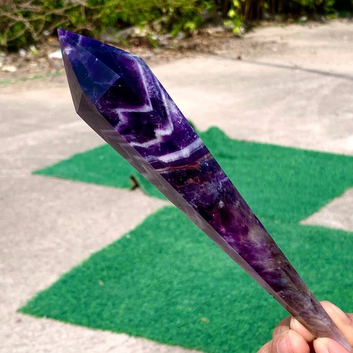 223G Natural Amethyst Quartz Crystal Single Tip Termination Wand Point Healing - 第 2/23 張圖片