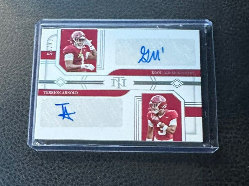 2024 Panini NT Collegiate Kool-Aid McKinstry & Terrion Arnold Dual Auto Silver /25 RC