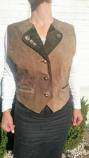 LADIES LEATHER TRADITIONAL WAISTCOAT 42 Oktoberfest Oktoberfest