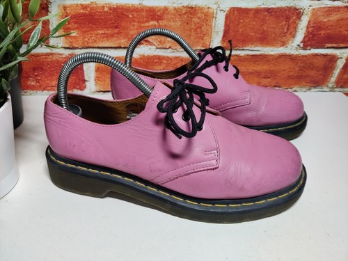 ZAPATOS INFORMALES MUJER DR MARTENS 1461 UK 6 EU 39 CUERO ROSA CHICLE CON CORDONES - Imagen 5 de 9