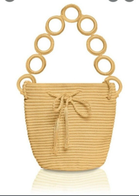 Sophie Anderson Gold Nylon Bucket Bag w/ Dust Bag classic women s purse