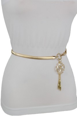 New Gold Floral Metal Buckle Waist Wrap Belt Women main image 4