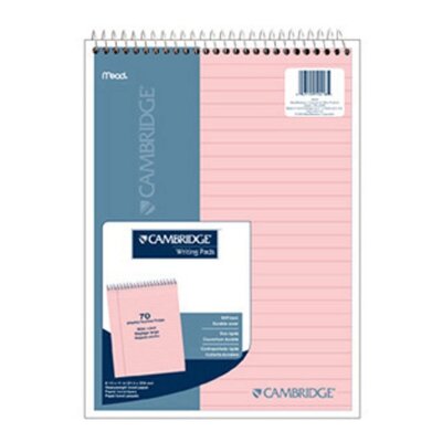 Cambridge Wirebound Legal Pad, 8.5 X 11 Inches, Rose Paper, 70 Sheets (59418)